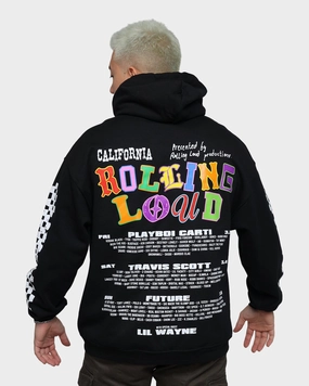 musicians Rolling Loud Rolling Loud Line Up Hoodie Black