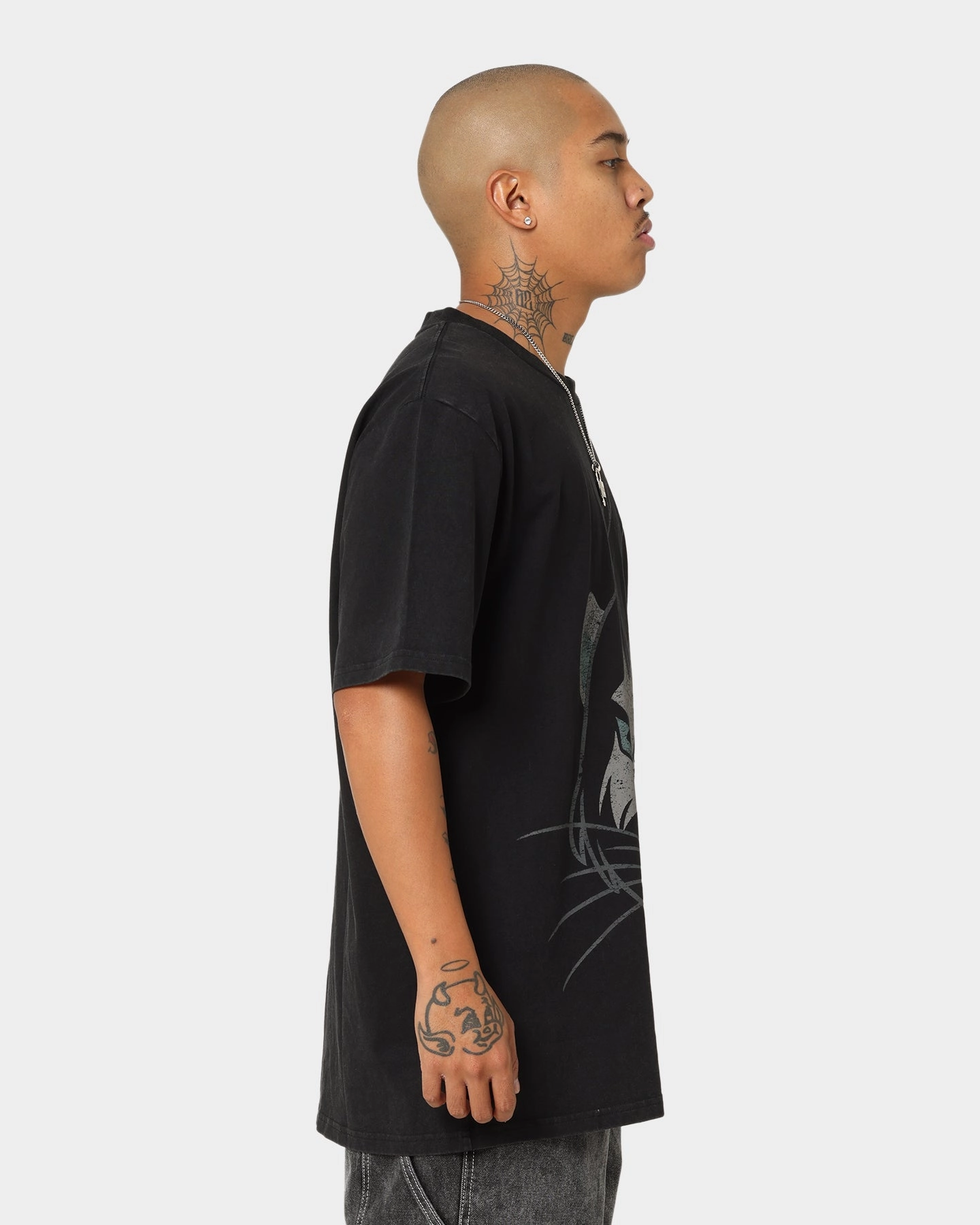 Disney Scar Vintage T-Shirt Washed Black Low Impact Dye Seasonal Wear