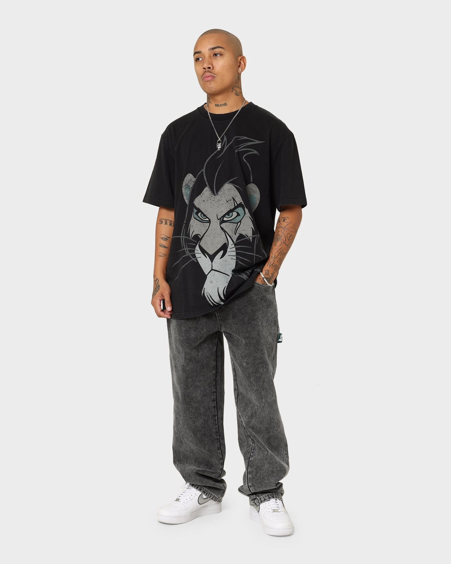 Fit for Any Season Disney Scar Vintage T-Shirt Washed Black
