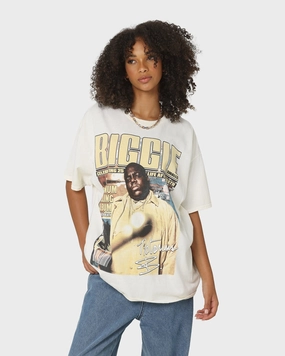Quality Fabric Notorious B.I. Biggie Magazine Cover T-Shirt Off White