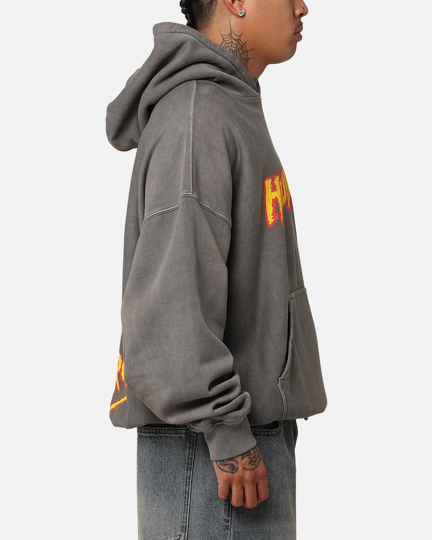 Culture Kings X WWE Hulk Hogan Hulkamania Premium Hoodie Washed Charcoal Announce
