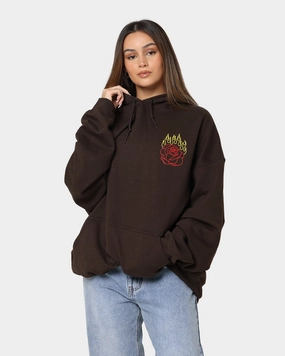 Cool Fit Quick Dry Technology Goat Crew Fire Rose Hoodie Brown