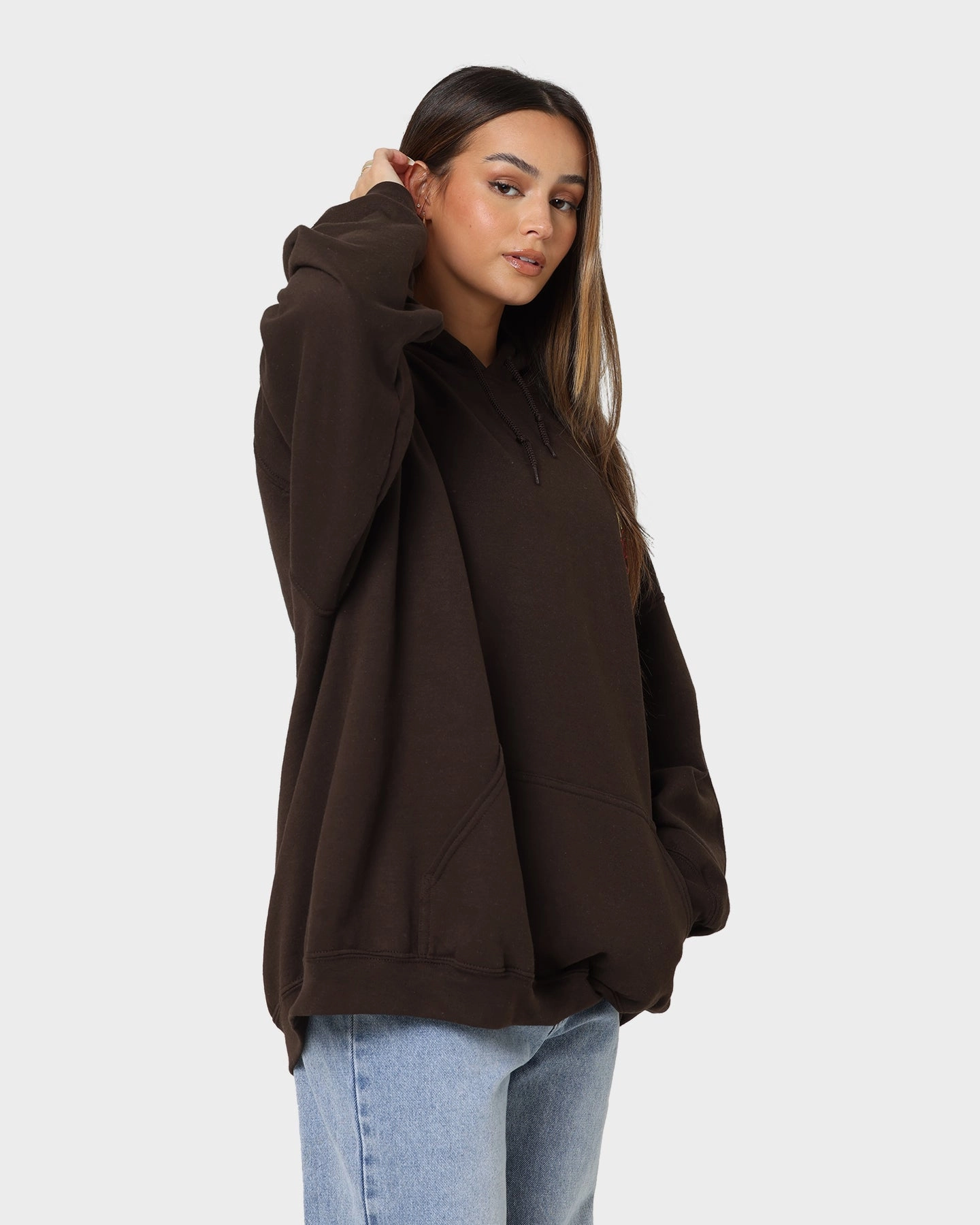 Schedule Insulated Lining Goat Crew Fire Rose Hoodie Brown