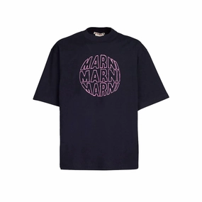 Marni Circular T-Shirt 'Black' Trendy Basics Classic timelessness