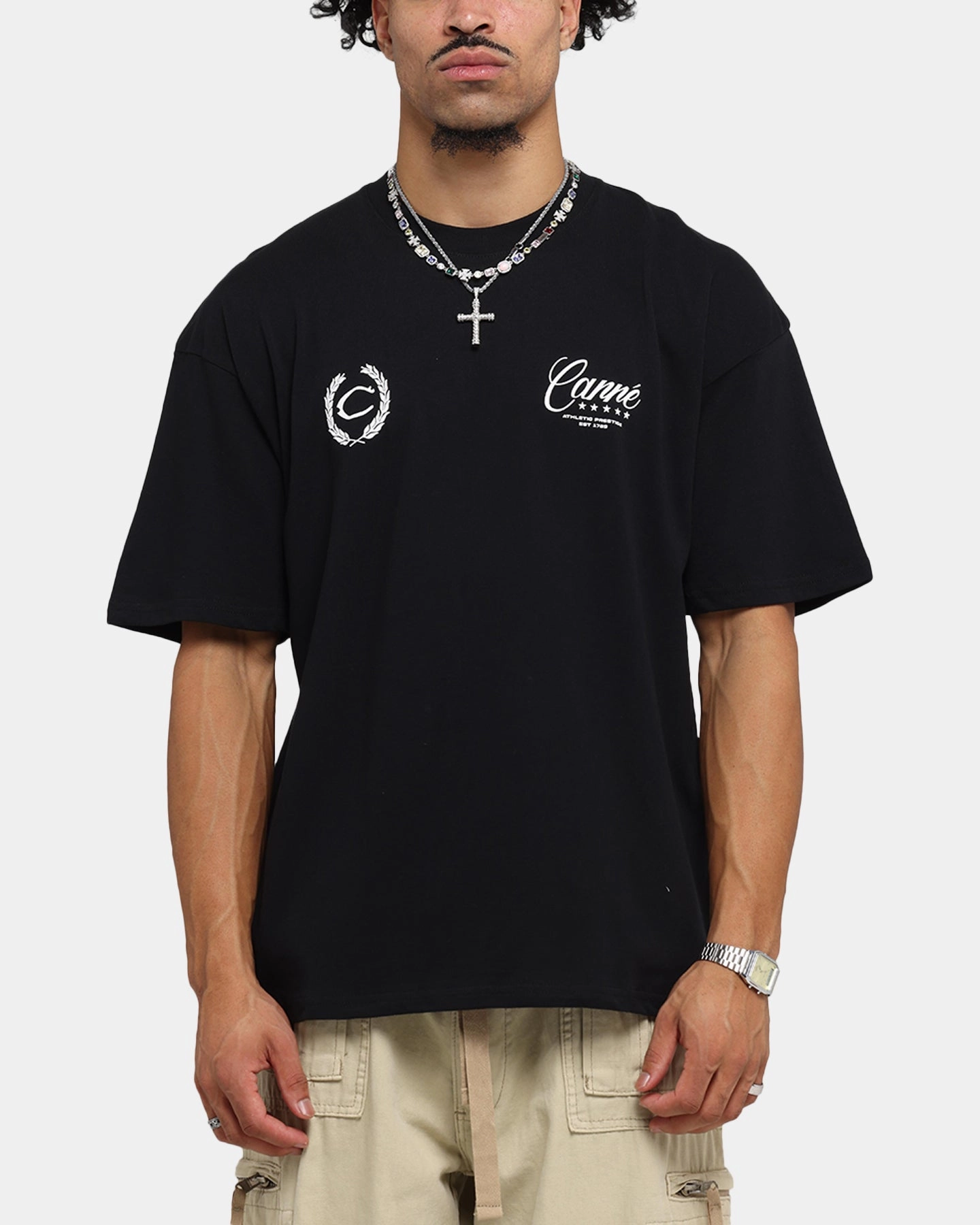 Carre Script T-Shirt Black Printed design SeamlessConstruction
