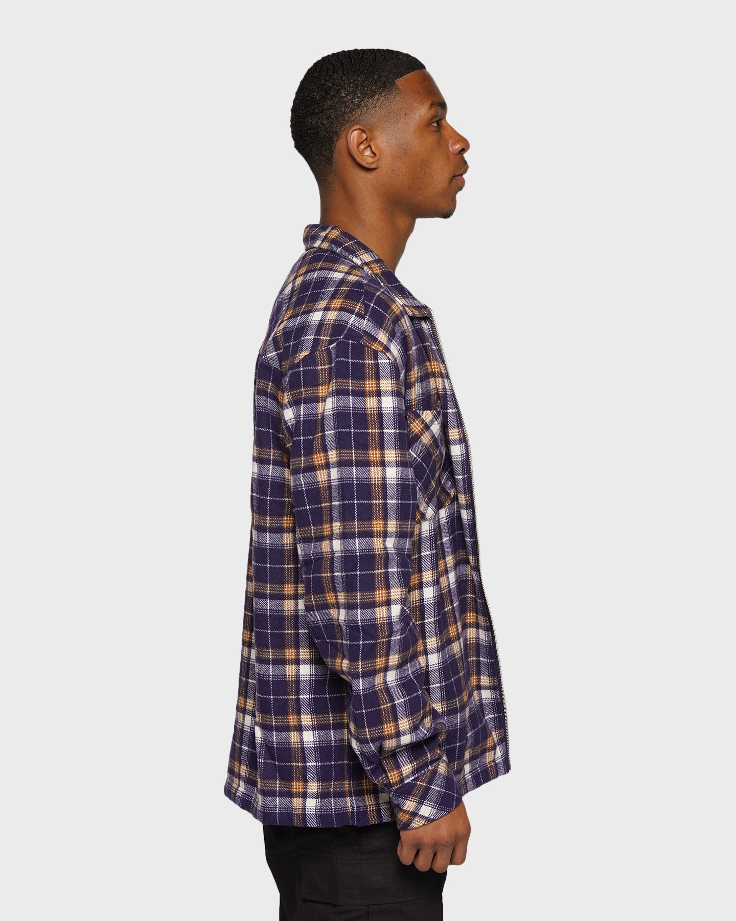 XXIII Soren Plaid Bomber Jacket Blue Bravery