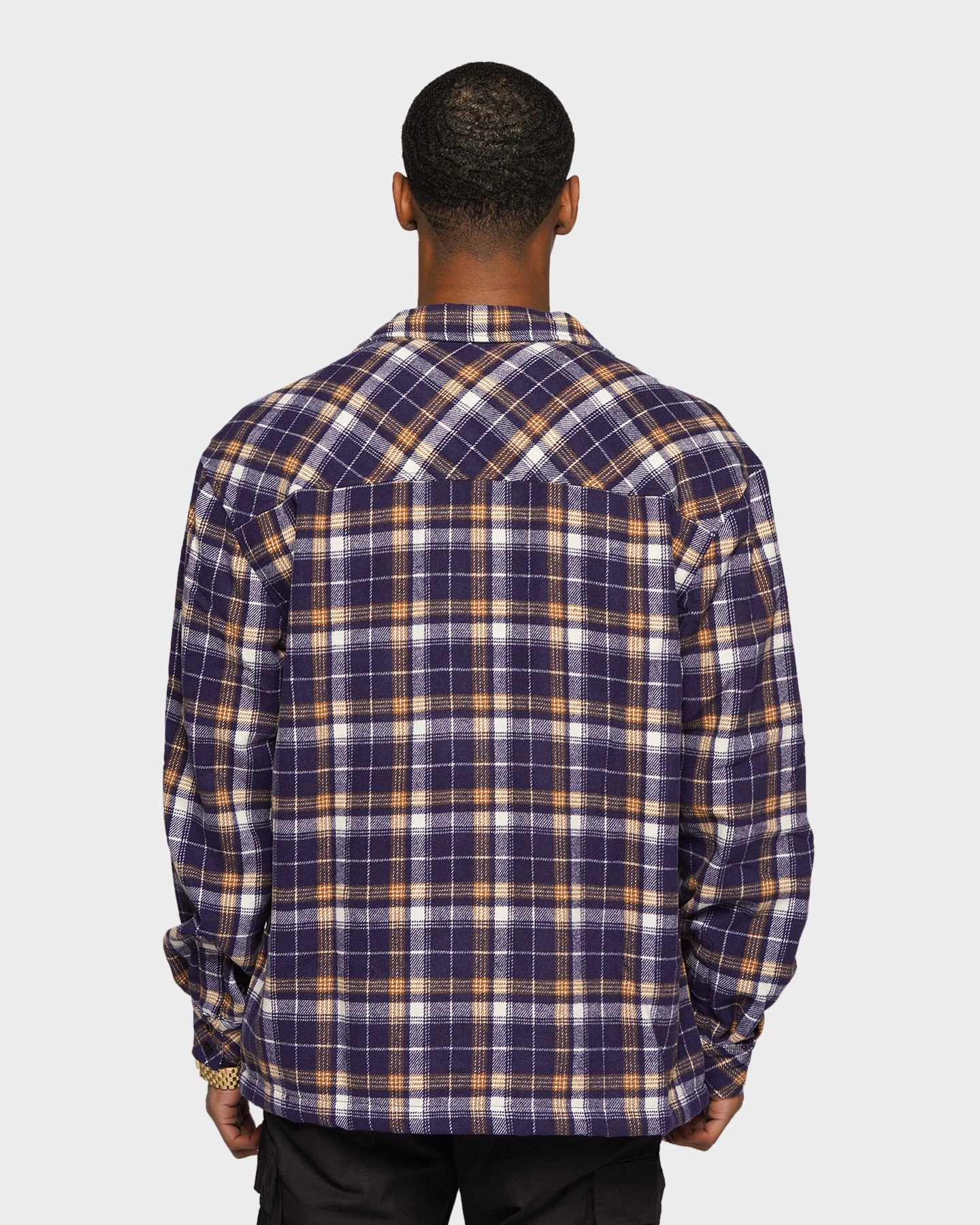 Anti Pilling Urban Cool XXIII Soren Plaid Bomber Jacket Blue