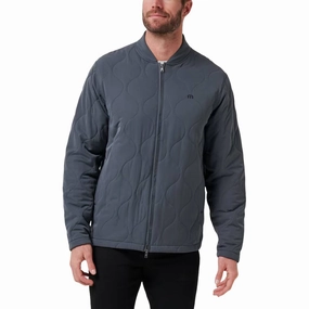Modern Day Look Winter Layering Piece TravisMathew Come What May Golf Jacket Ebony - FW23 Men