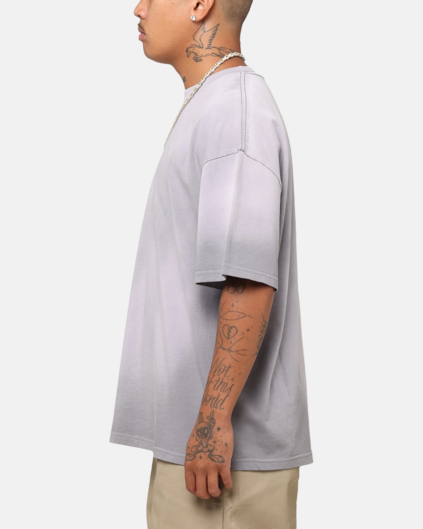 Culture Kings Sunfade T-Shirt Grey Casual Layer Minimalist Design