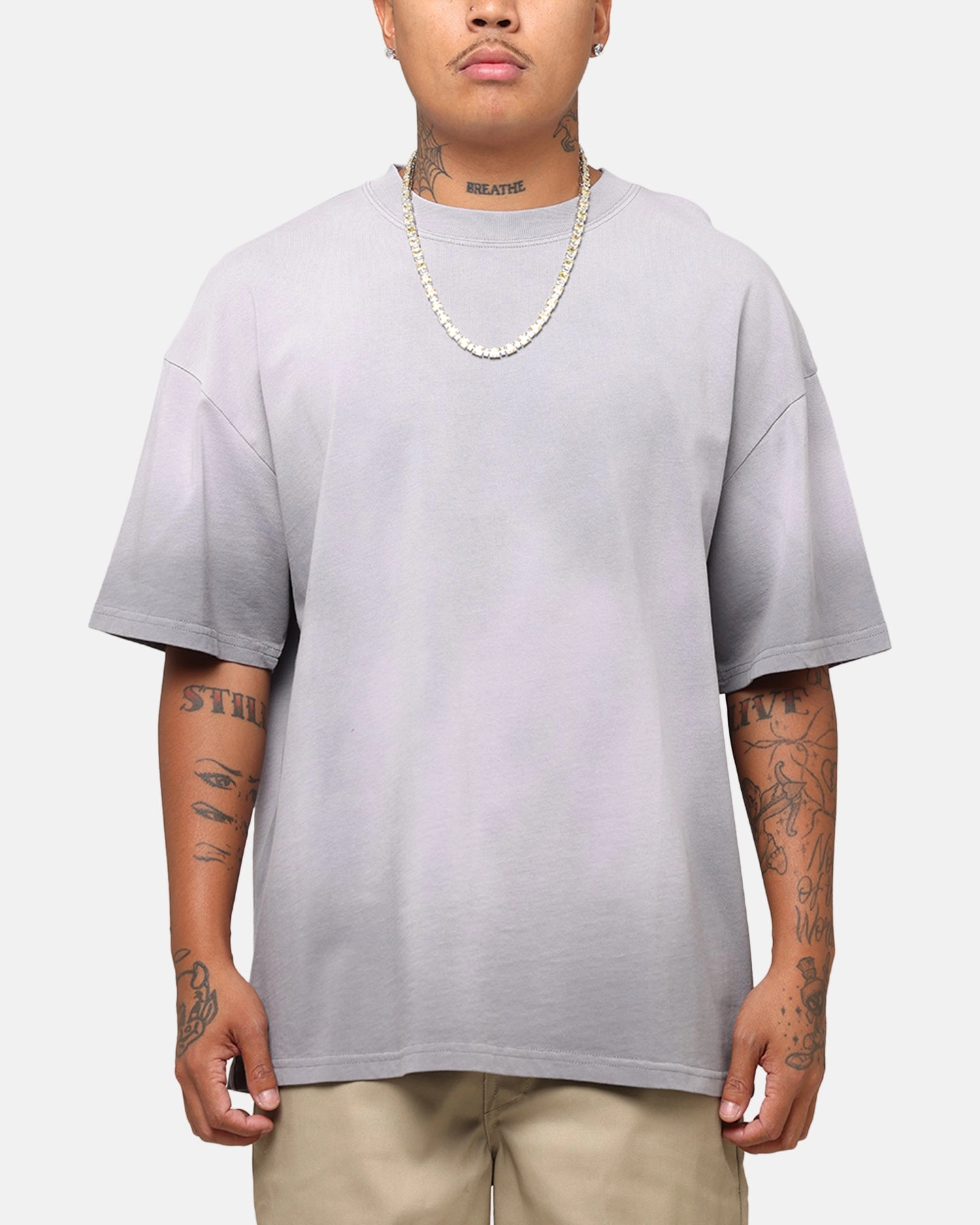 Culture Kings Sunfade T-Shirt Grey LightweightBlend Solid Color