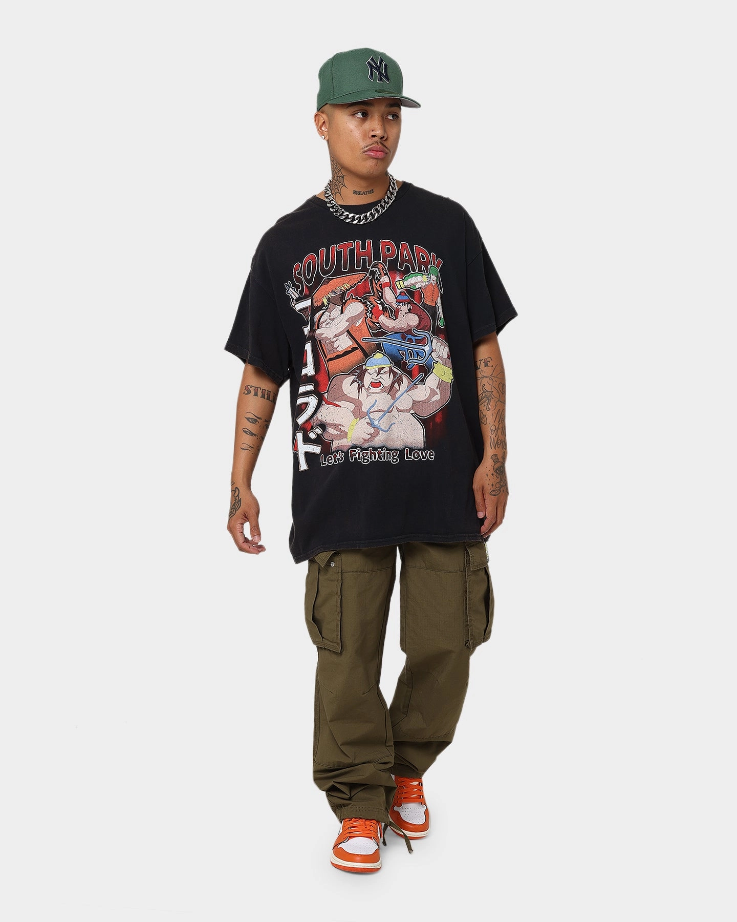 Goat Crew X South Park Let's Fighting Love Vintage T-Shirt Black Wash Unisex versatility Sustainable Material Blend