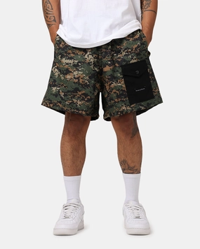 garden work Tennis wear Raised By Wolves Barbarian Ripstop Camp Shorts Green Digi Camo