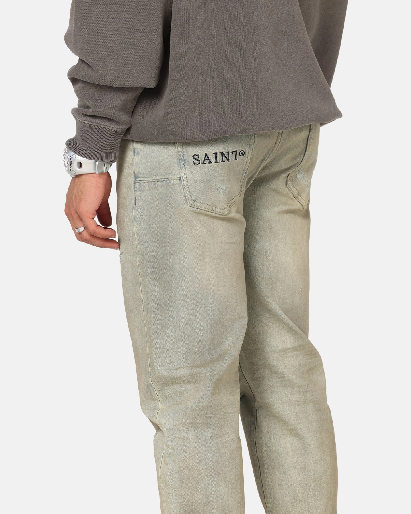 Urban Fit Saint Morta Psykhe Dirty Distressed Jeans Dirty Denim