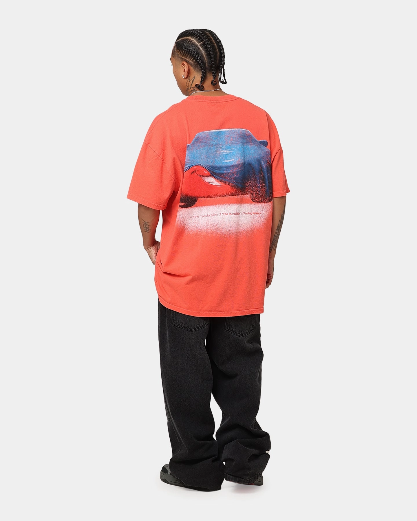 Fashion-Forward Vintage American Thrift Disney Pixar Cars Heavyweight T-Shirt Red