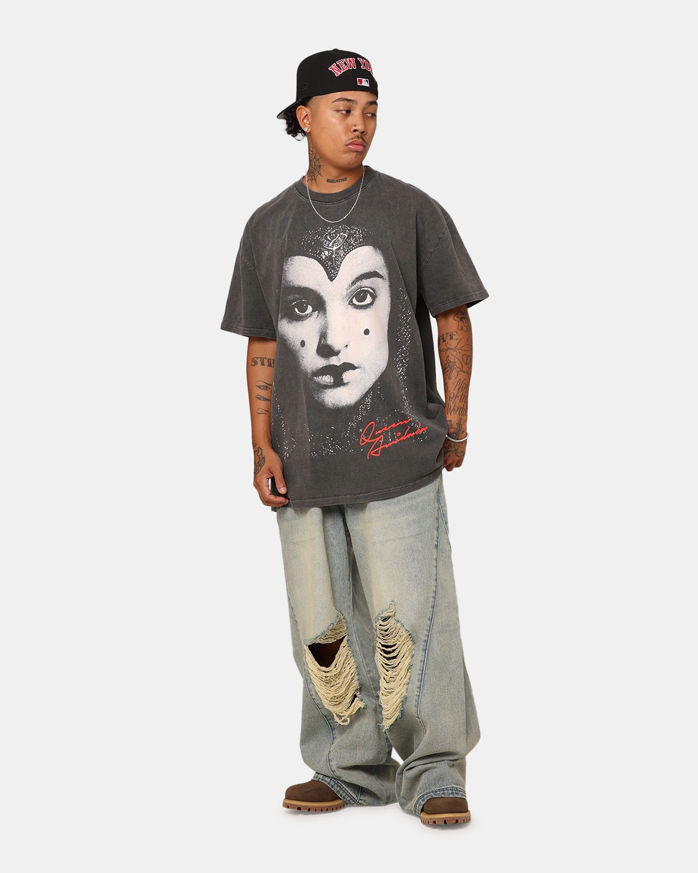 spandex blend Anti Pilling Treatment Star Wars Queen Amidala Heavyweight T-Shirt Black Wash