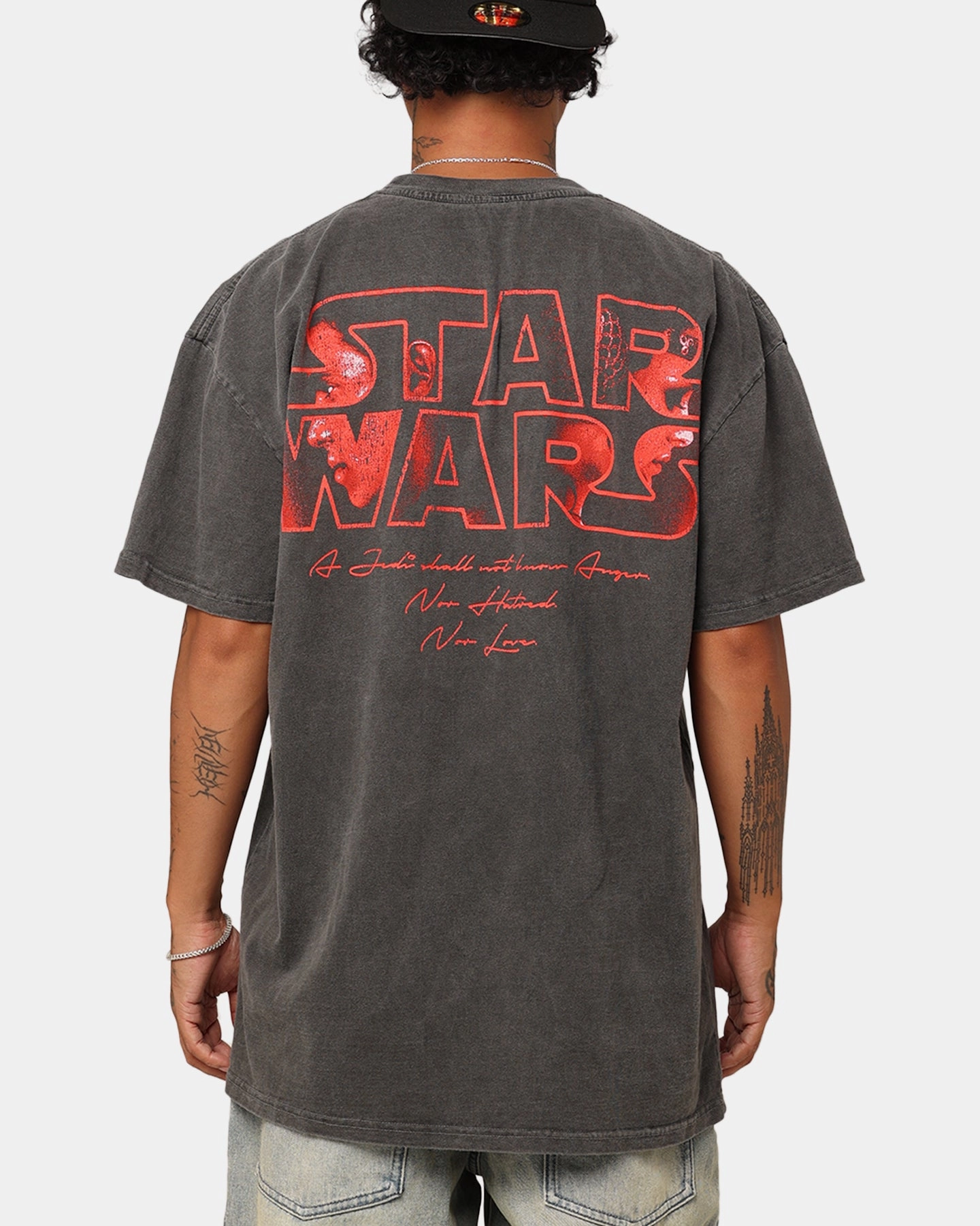 Stylish Everyday Wear Star Wars Queen Amidala Heavyweight T-Shirt Black Wash