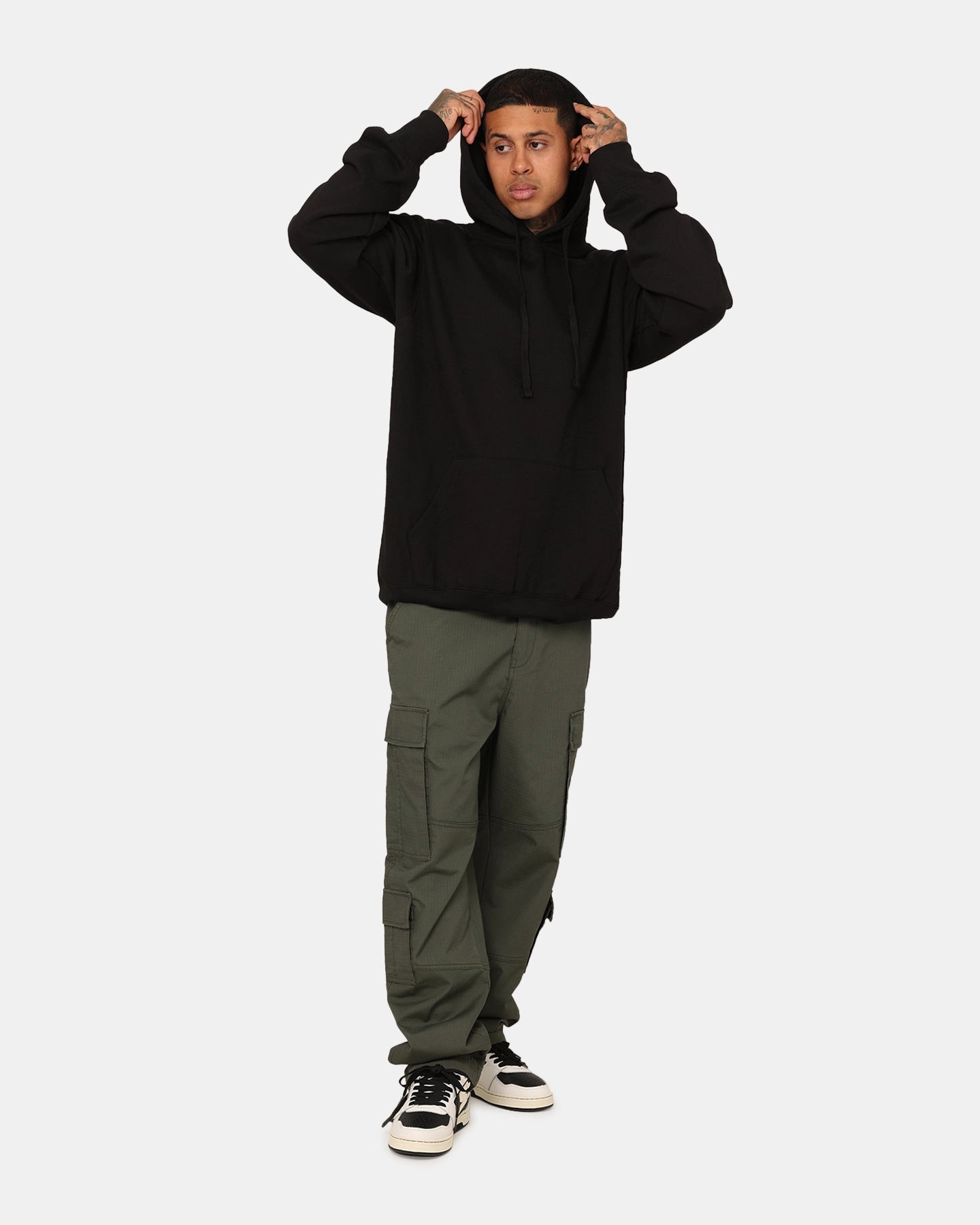 autumn season Collar Options Crooks & Castles Crooks Blank Hoodie Black
