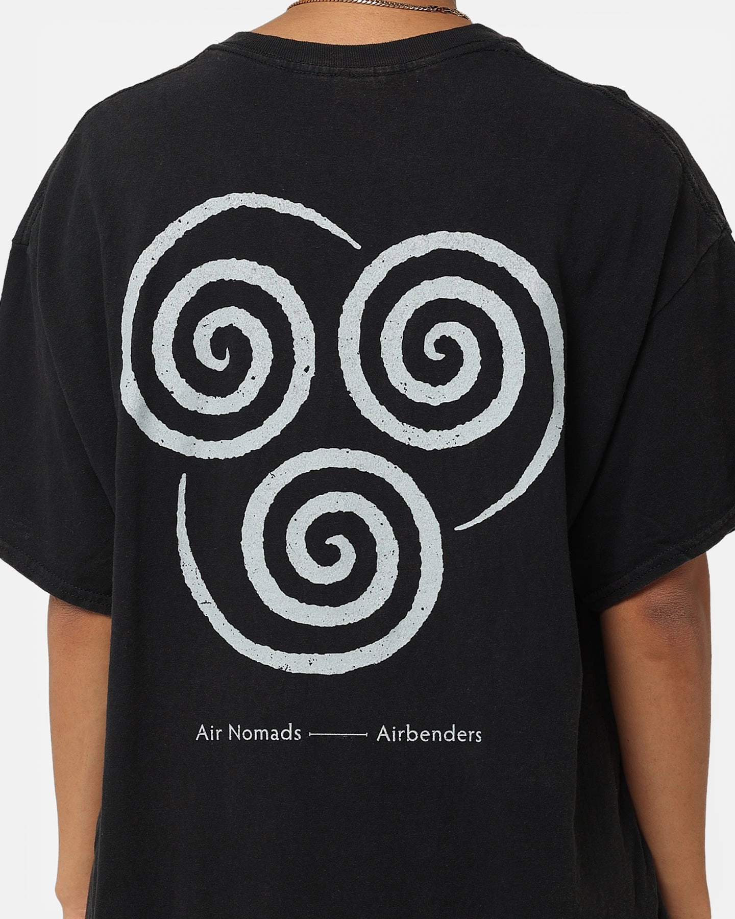 Temperature Control Fabric Goat Crew X Avatar: The Last Airbender Aang Vintage T-Shirt Black Wash