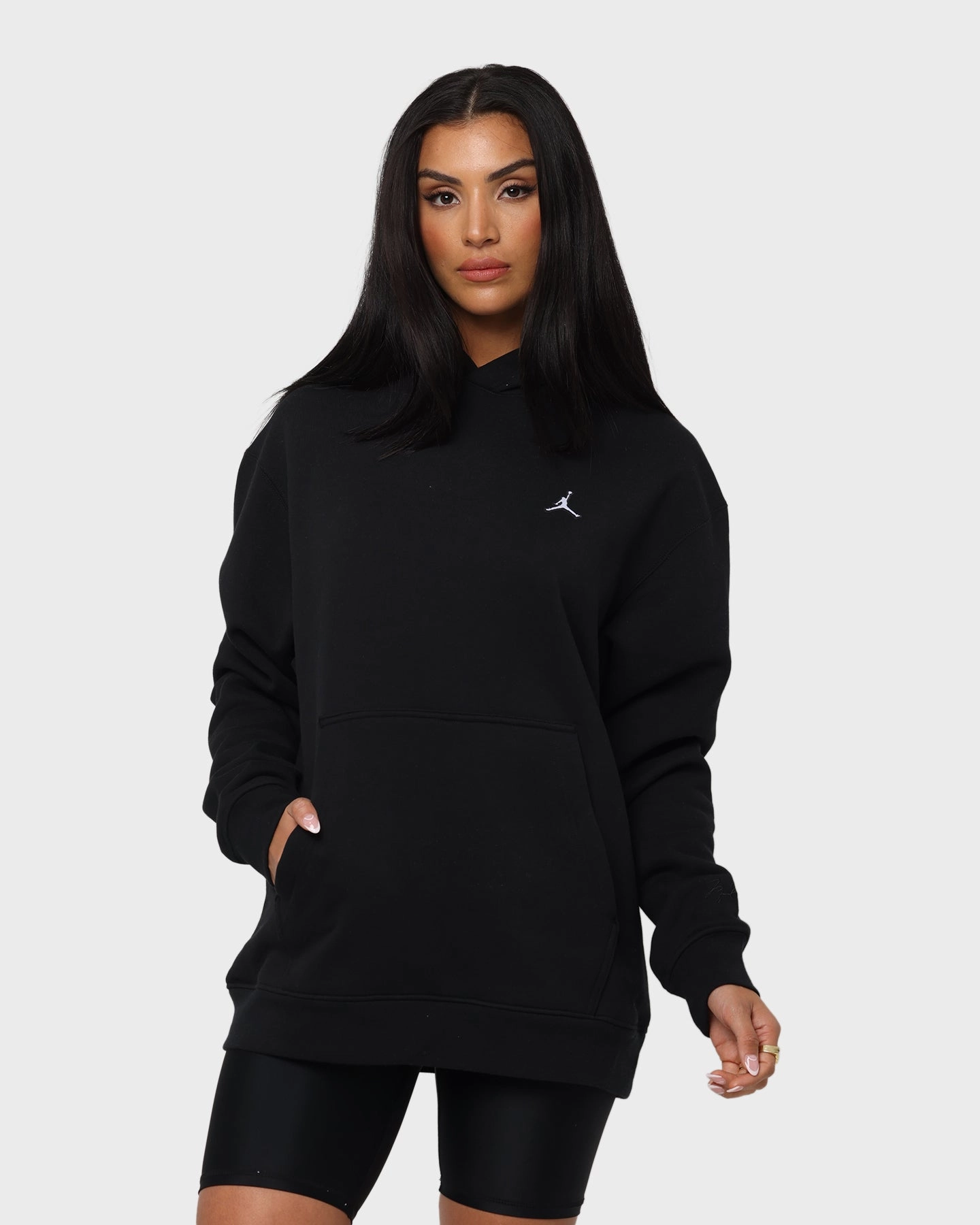 Jordan Michael Jordan Essential Fleece Pullover Hoodie Black High Collar Style weekend
