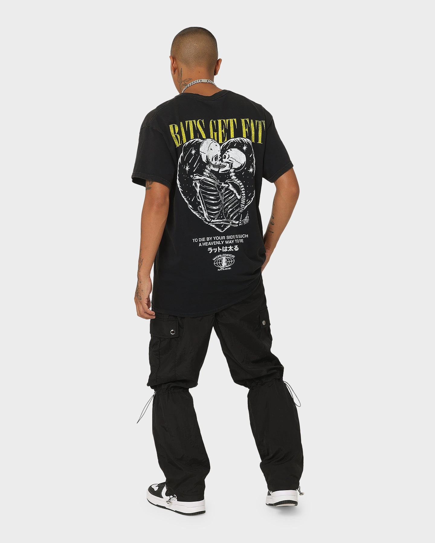 Soft and Cozy Rats Get Fat By Your Side Vintage T-Shirt Black Wash