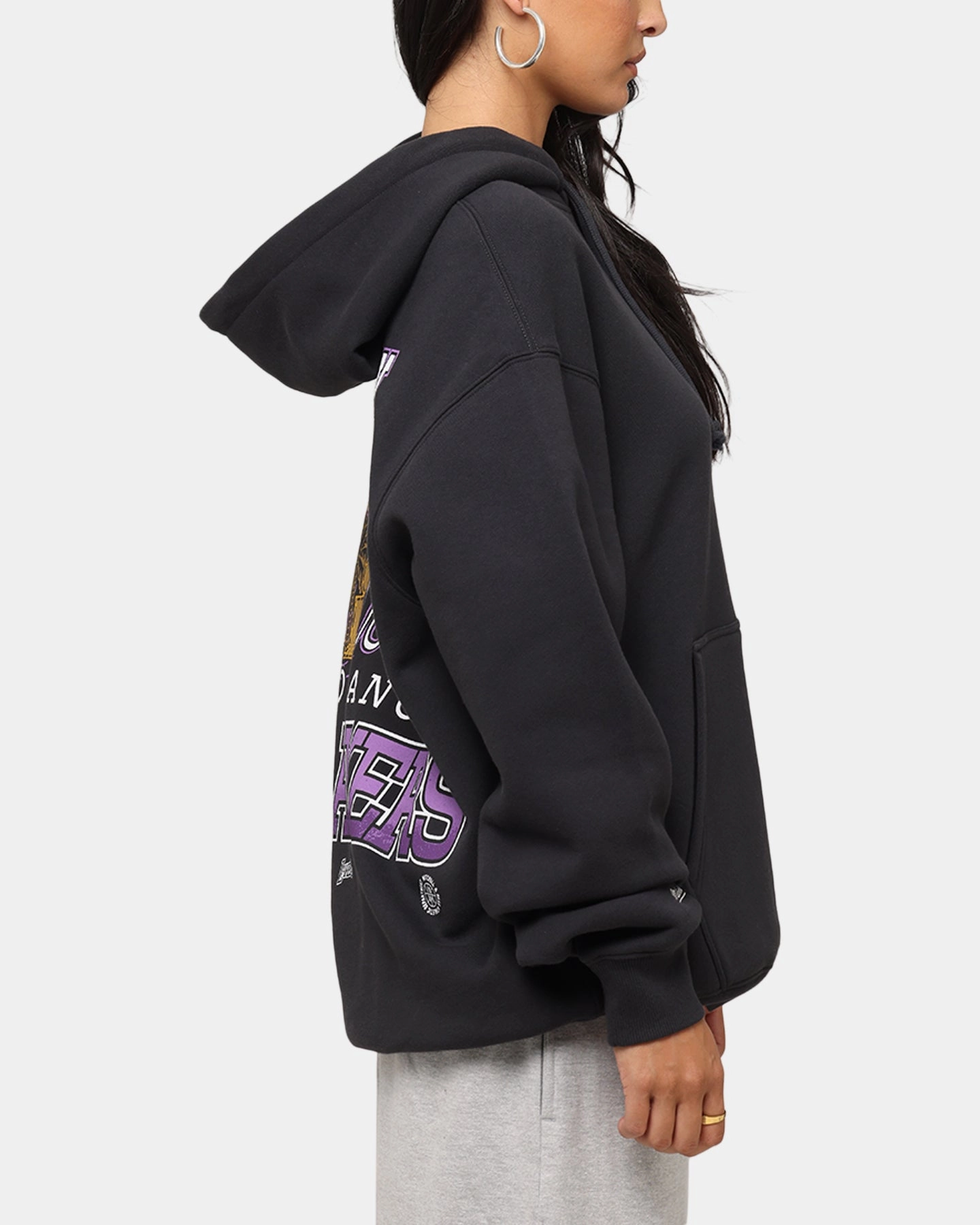 Mitchell & Ness Los Angeles Lakers Back To Back Hoodie Faded Black Argue