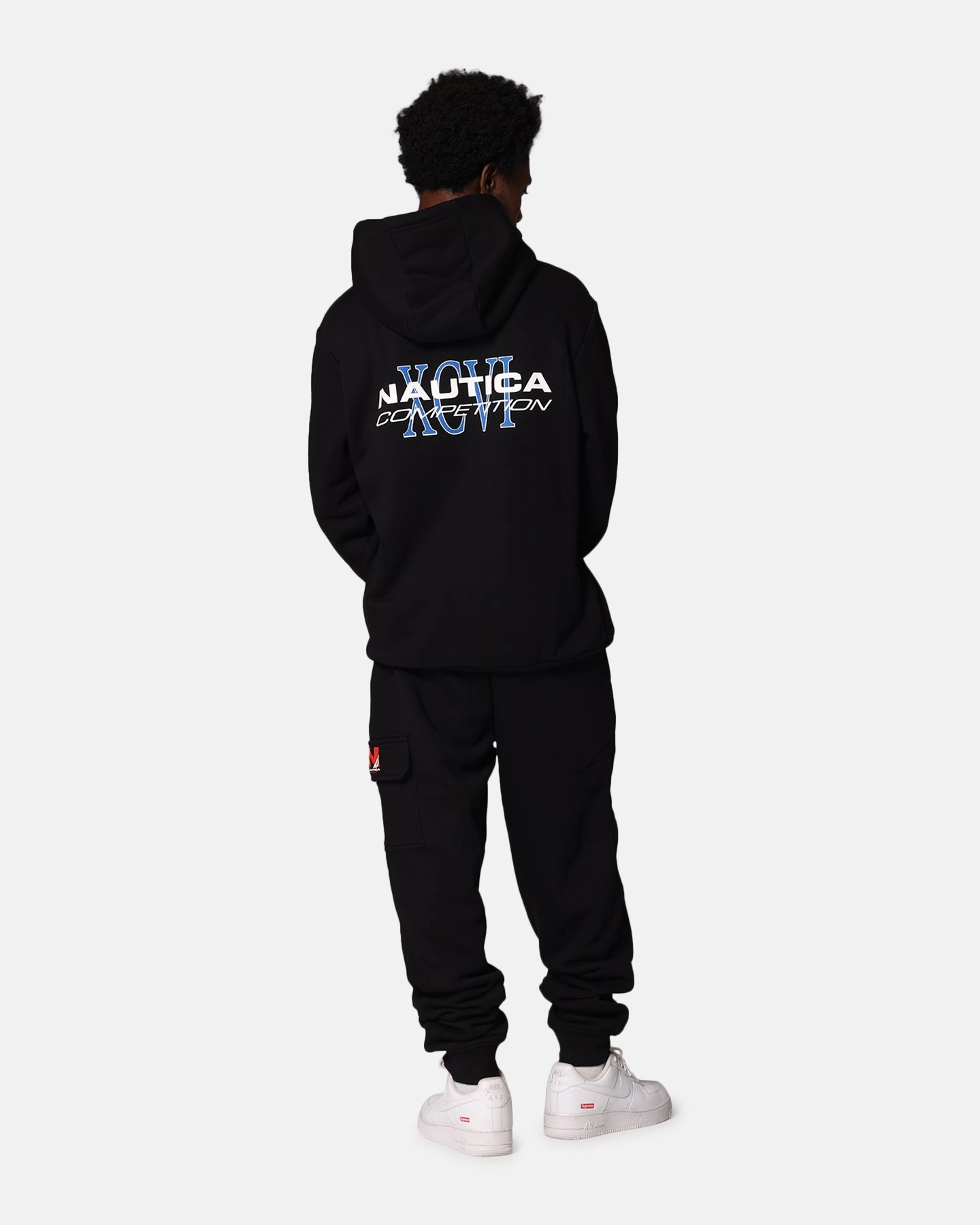 Nautica Reeds Hoodie Black Ability High Collar Design