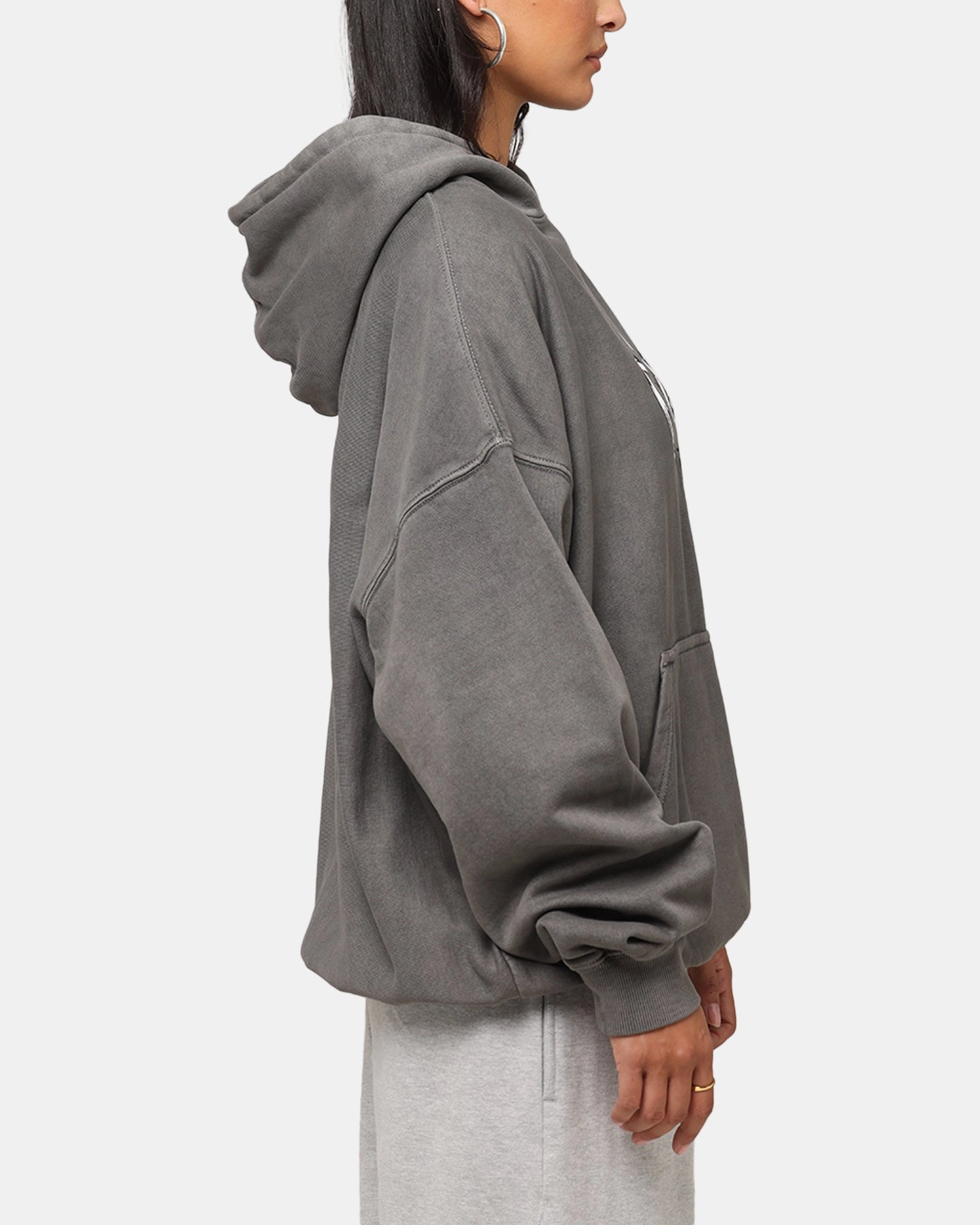 Premium Jacket Carre Link Hoodie Washed Charcoal