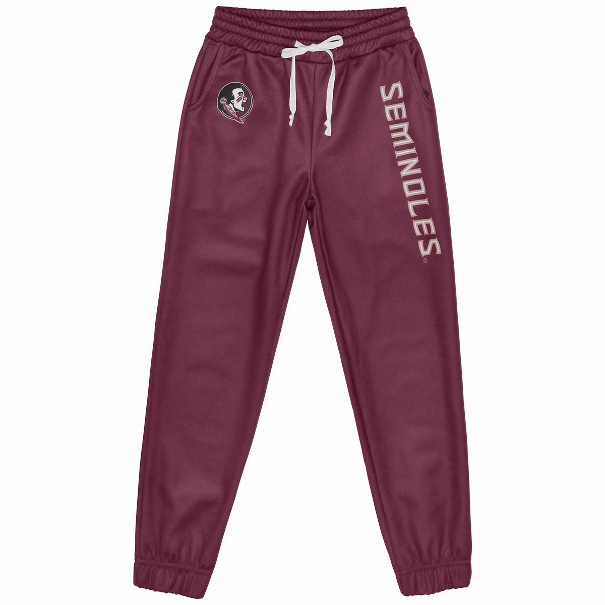 High Quality Printing Effortless Look Vive La Fete Kid's Seminole Logo/Seminoles Fleece Jogger Pant - Garnet