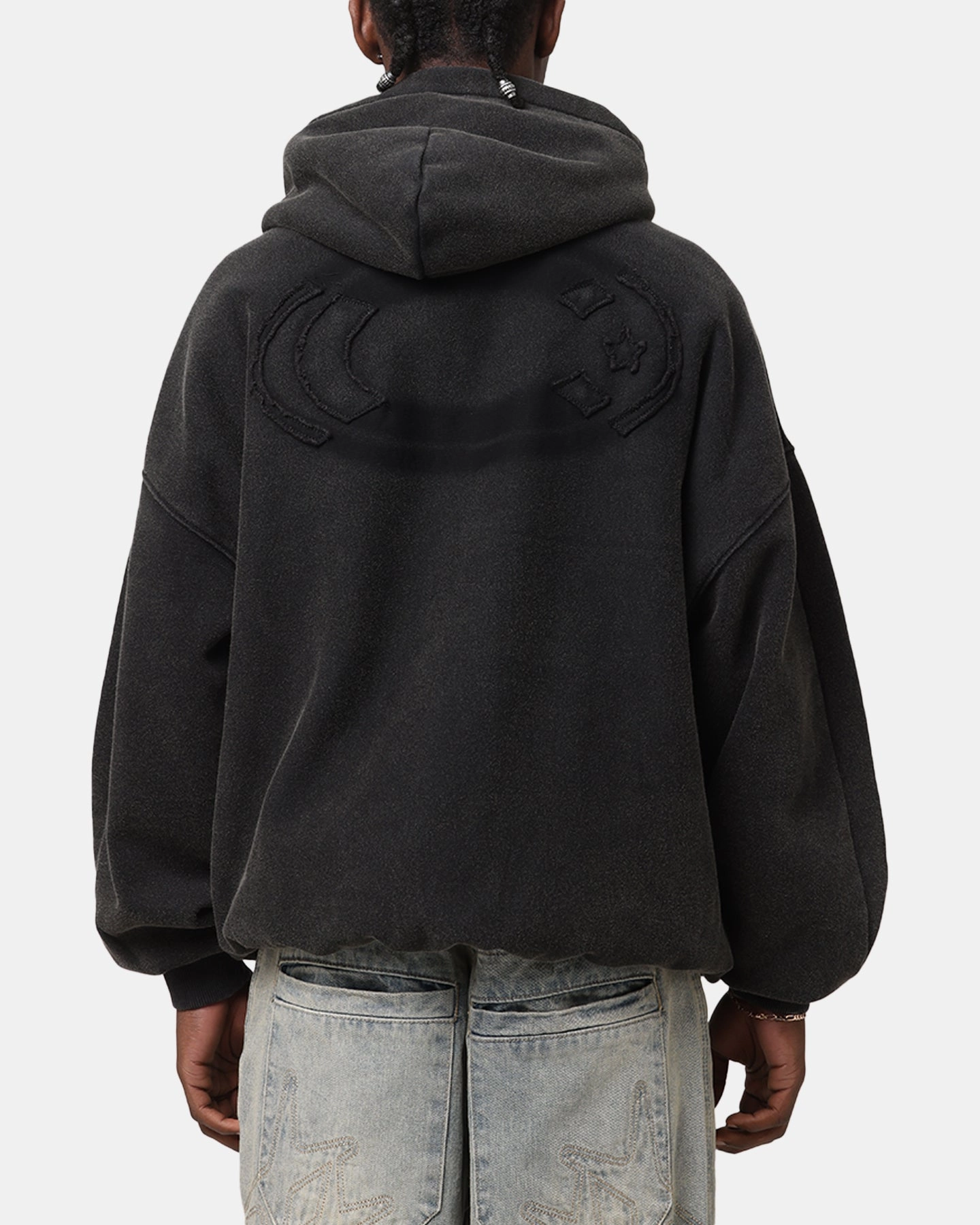 Carre Con-Star Hoodie Washed Black TearResistant Ripstop Nylon Suitable for team sports