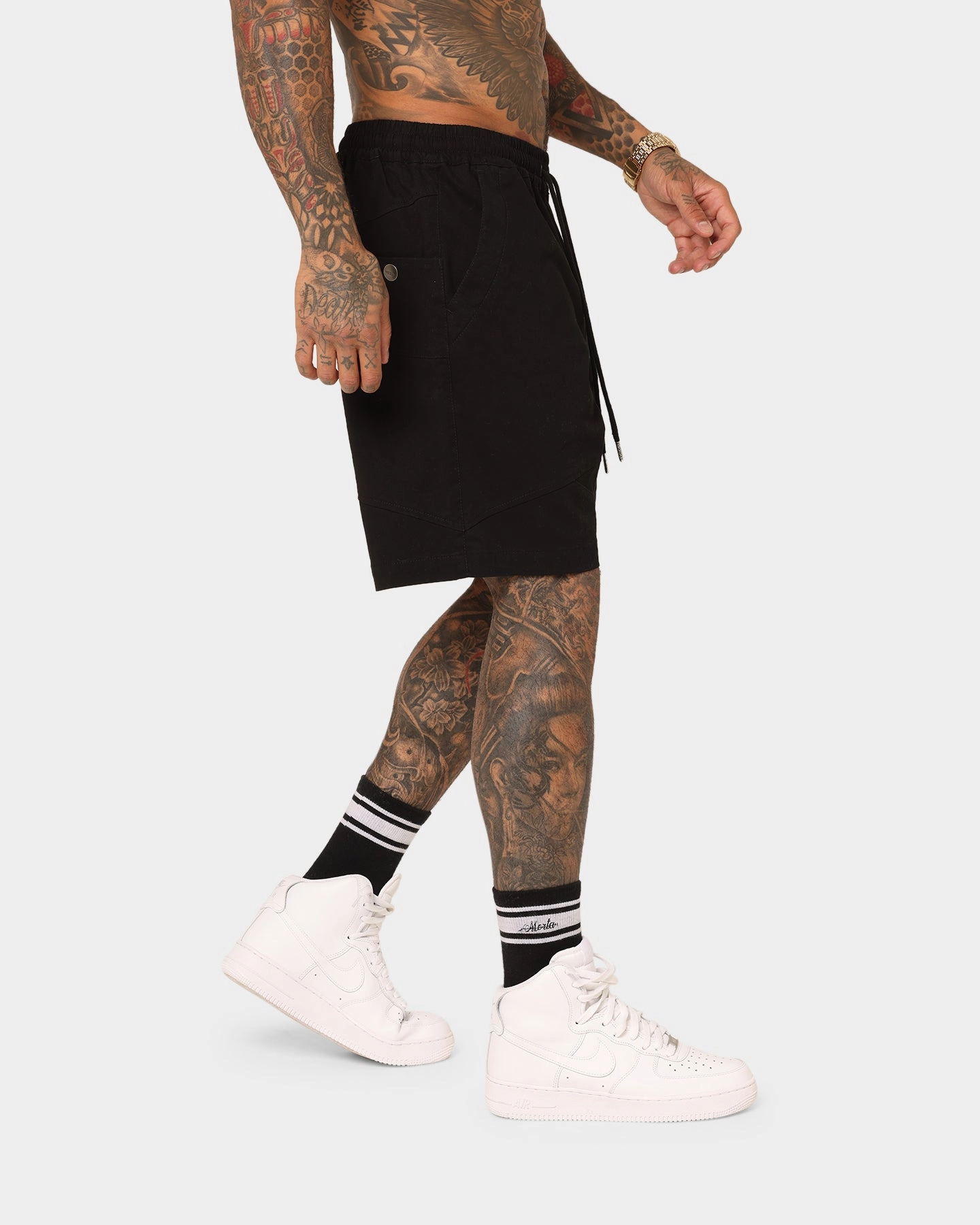 Saint Morta Syndicate Cargo Shorts Black Team Spirit Parka