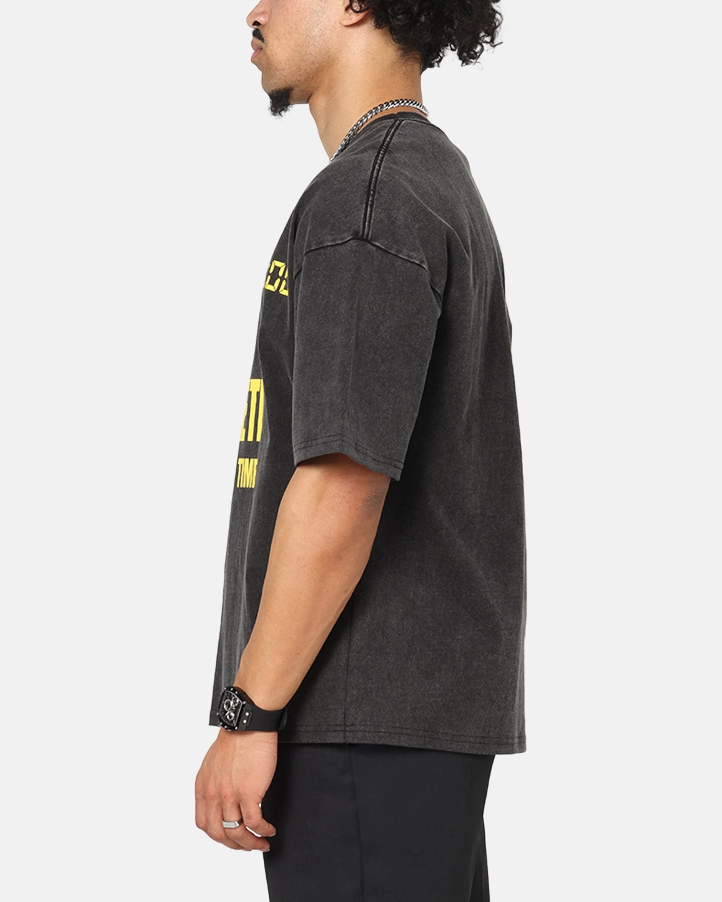 Vouseti Believe T-Shirt Black Plus Size Zip Up