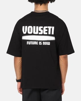Vouseti Future Is Now T-Shirt Black Printed Logo Leisure Wear