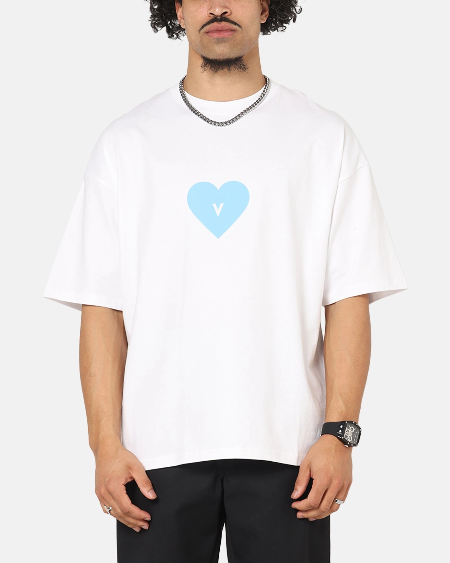 Vouseti Love T-Shirt White Cozy Vibe Wear LayeredSleeveConstruction