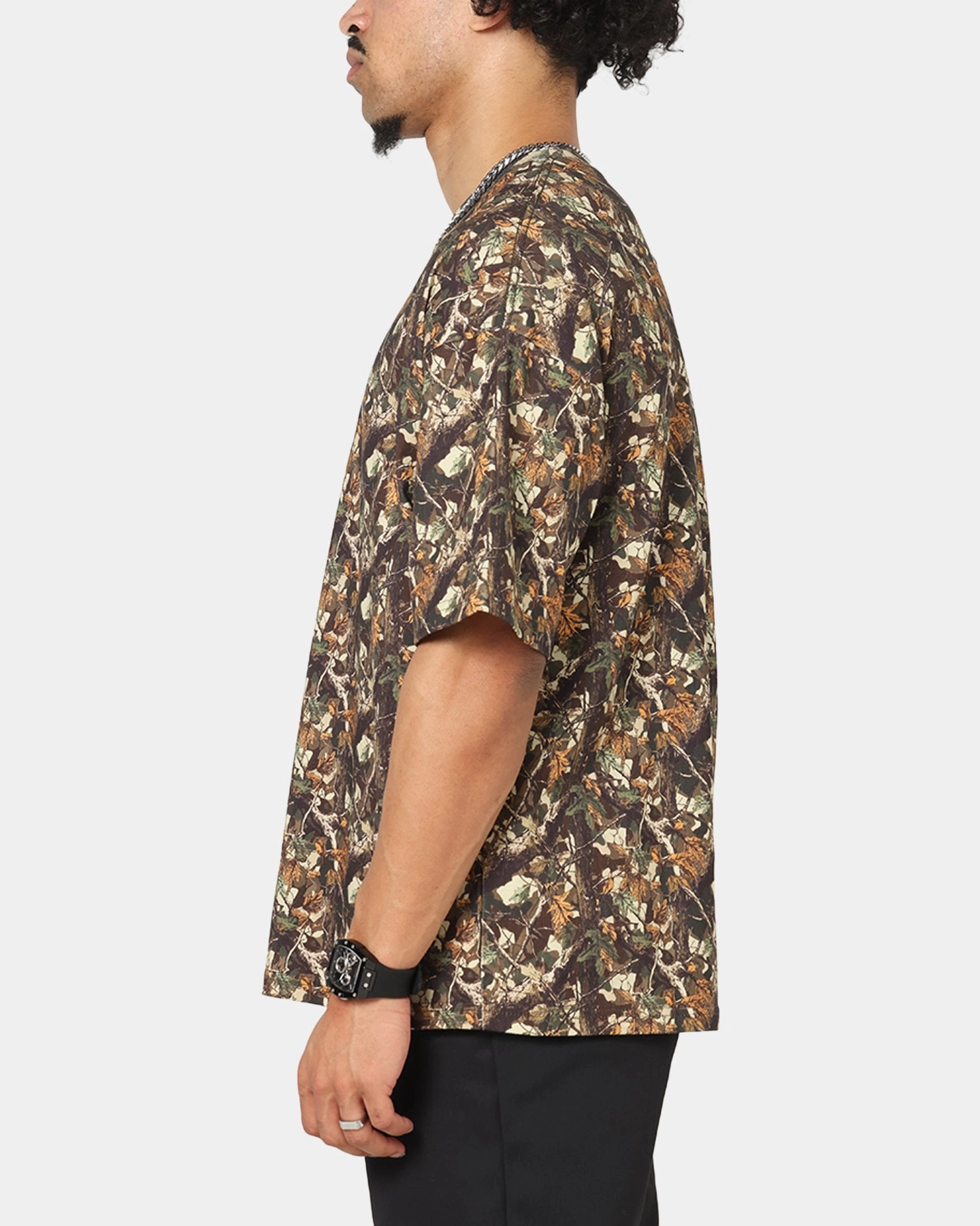Vouseti Tree Camo T-Shirt Black ColorfastFabricTech