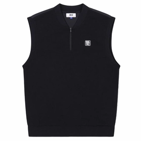 WAAC Athletic Hybrid Knit Golf Vest Black - SS24 Men Mining - capable Active Flexible
