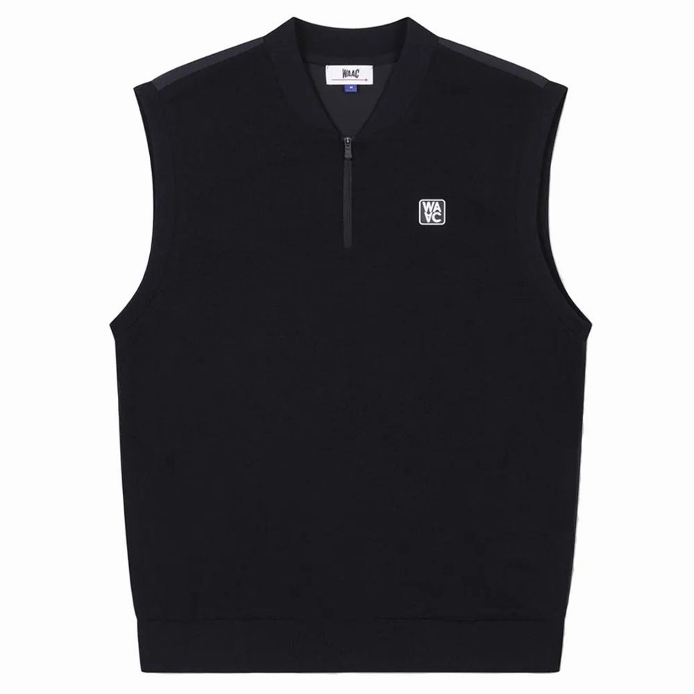 WAAC Athletic Hybrid Knit Golf Vest Black - SS24 Men Mining - capable Active Flexible