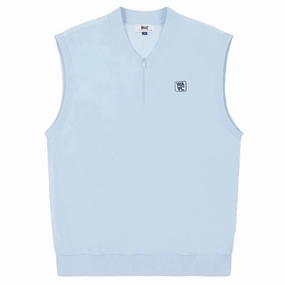 WAAC Athletic Hybrid Knit Golf Vest Light Blue - SS24 Men closed space