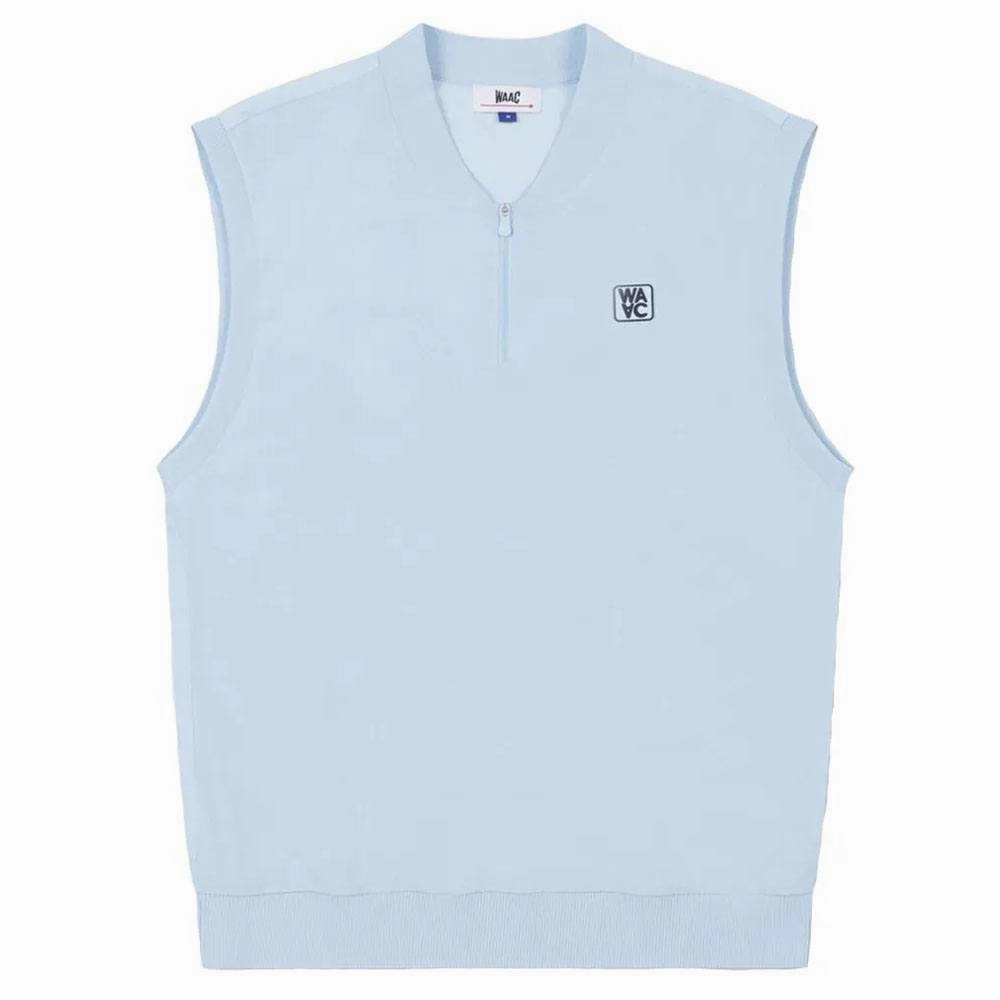 high - temperature environment mid - end WAAC Athletic Hybrid Knit Golf Vest Light Blue - SS24 Men