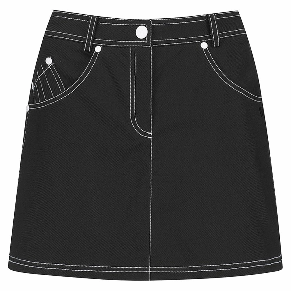 Weekend Vibes Minimal Touch WAAC Essential Golf Skort Black - SS23 Women