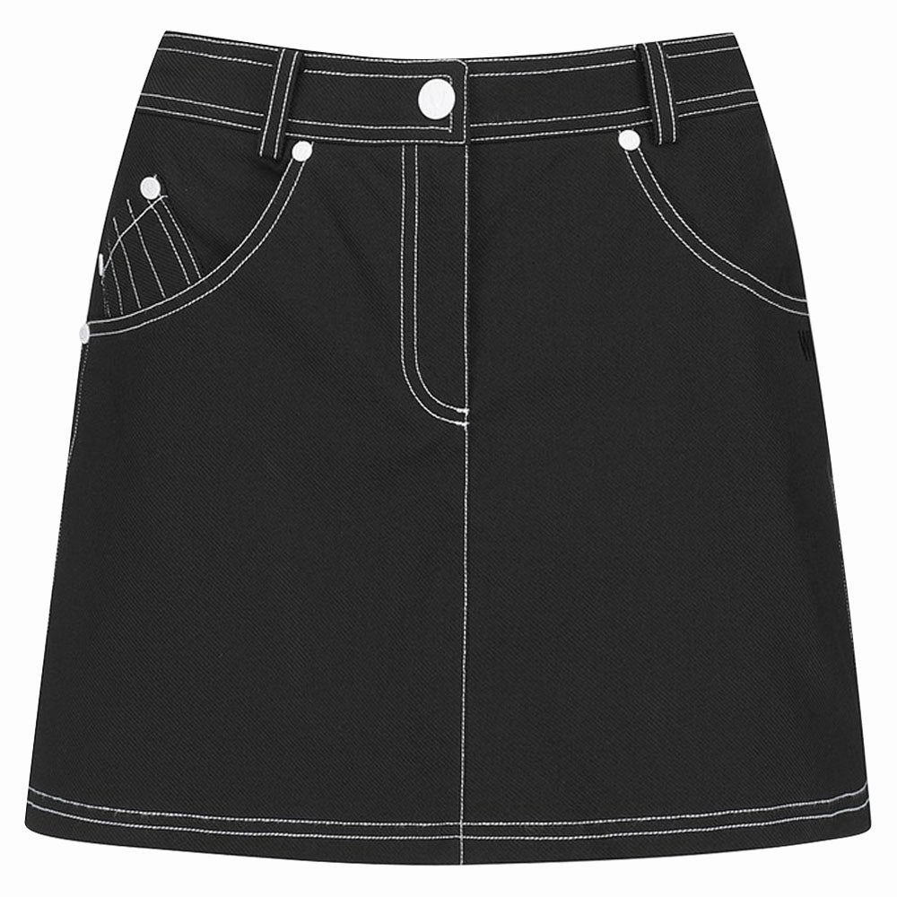 WAAC Essential Golf Skort Black - SS23 Women Polka Dot