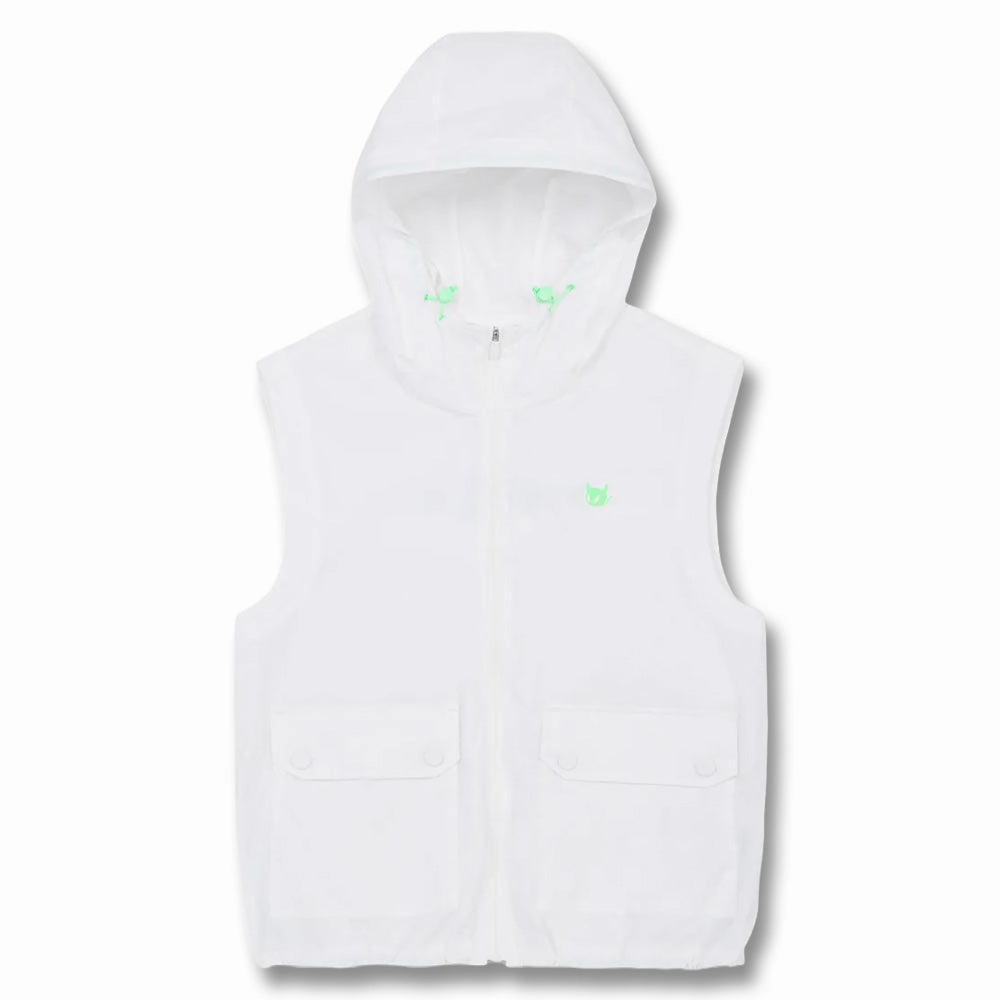 Corrosion resistant WAAC Zip-Up Hoodie Golf Vest White - SP25 Women