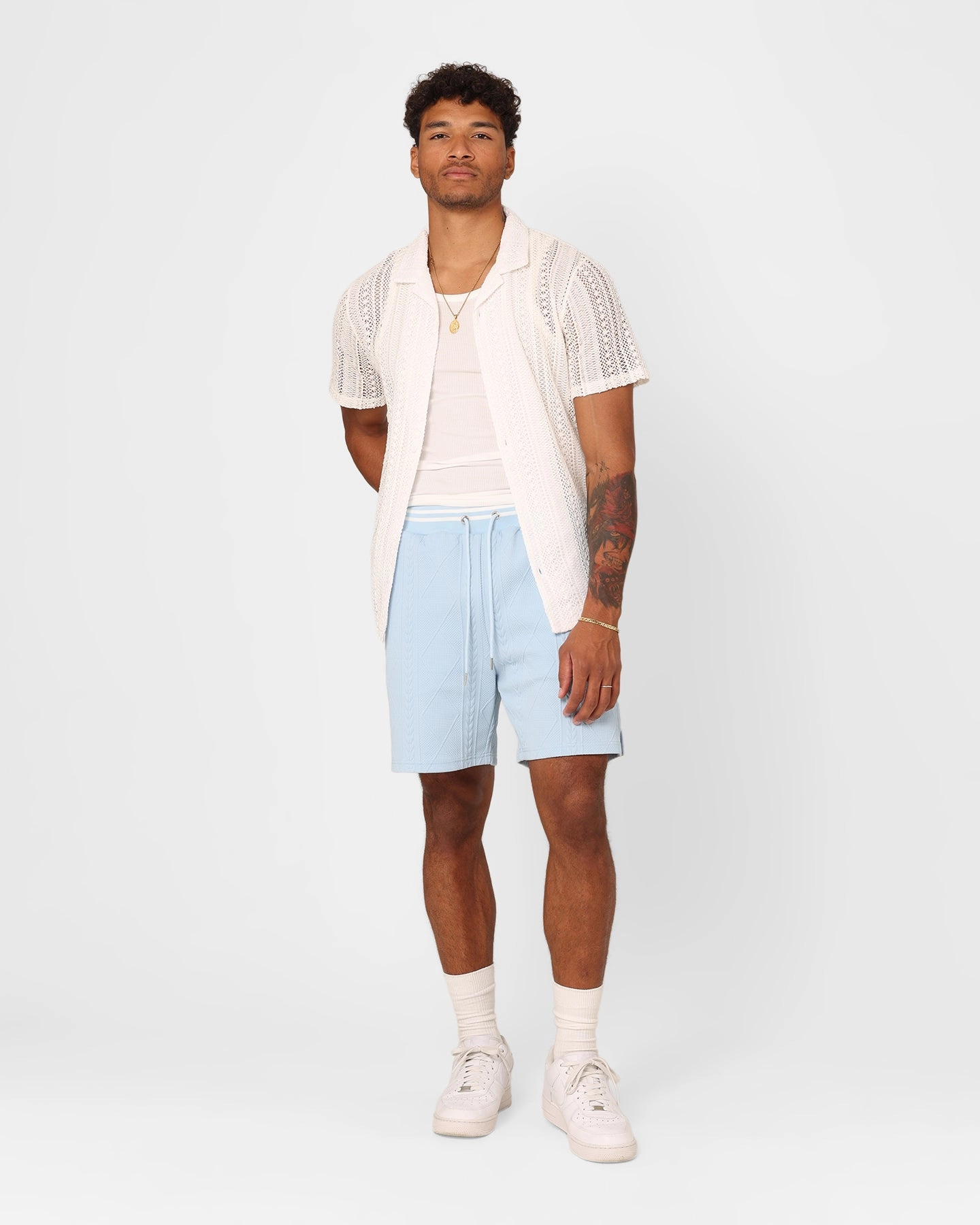 Wrinkle Free Weave XXIII Danny Knit Shorts Sky Blue