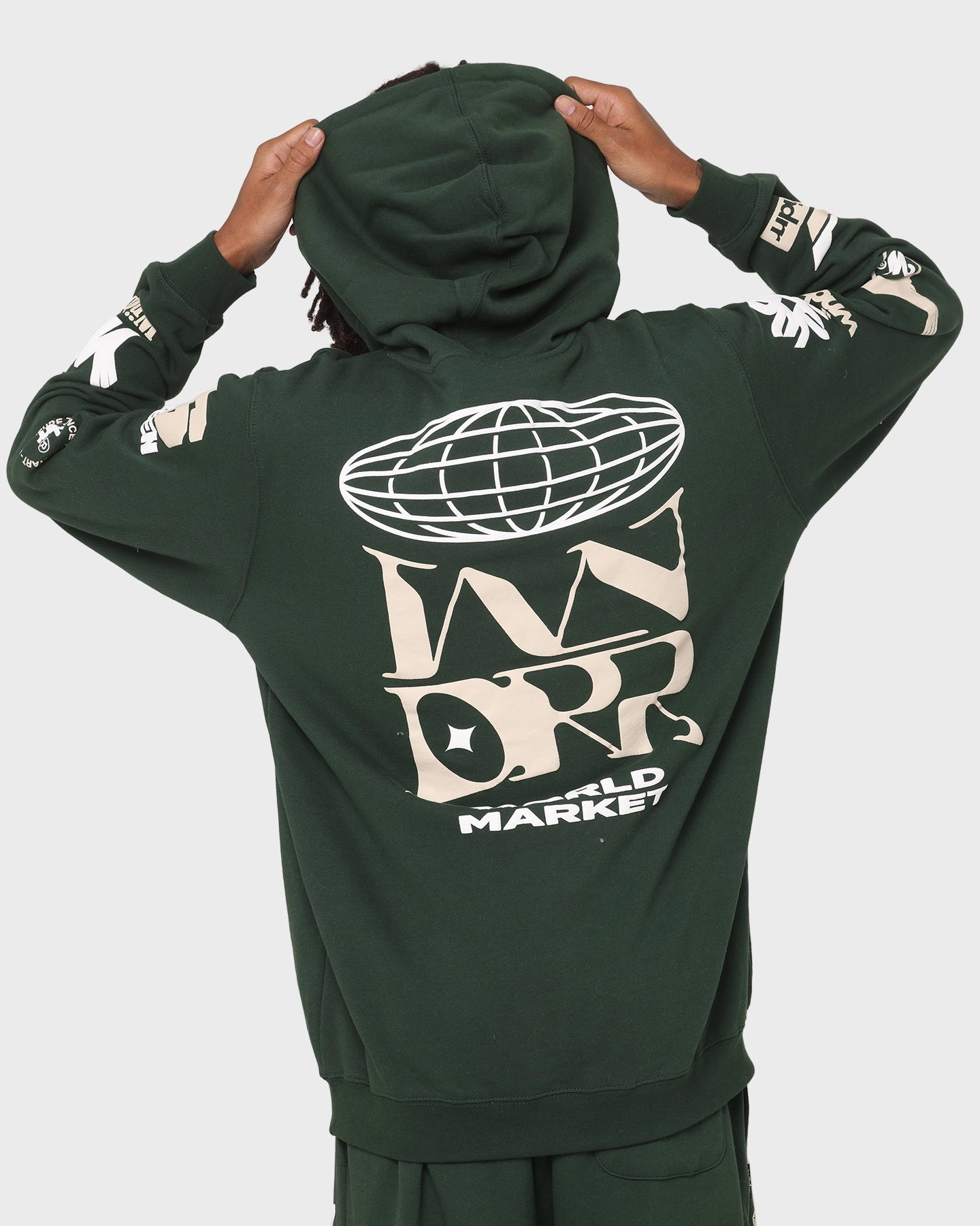 Stock WNDRR Market Hoodie Forest Green