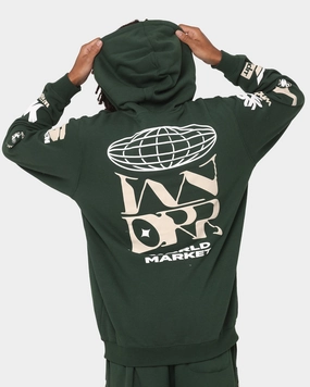 Stock WNDRR Market Hoodie Forest Green
