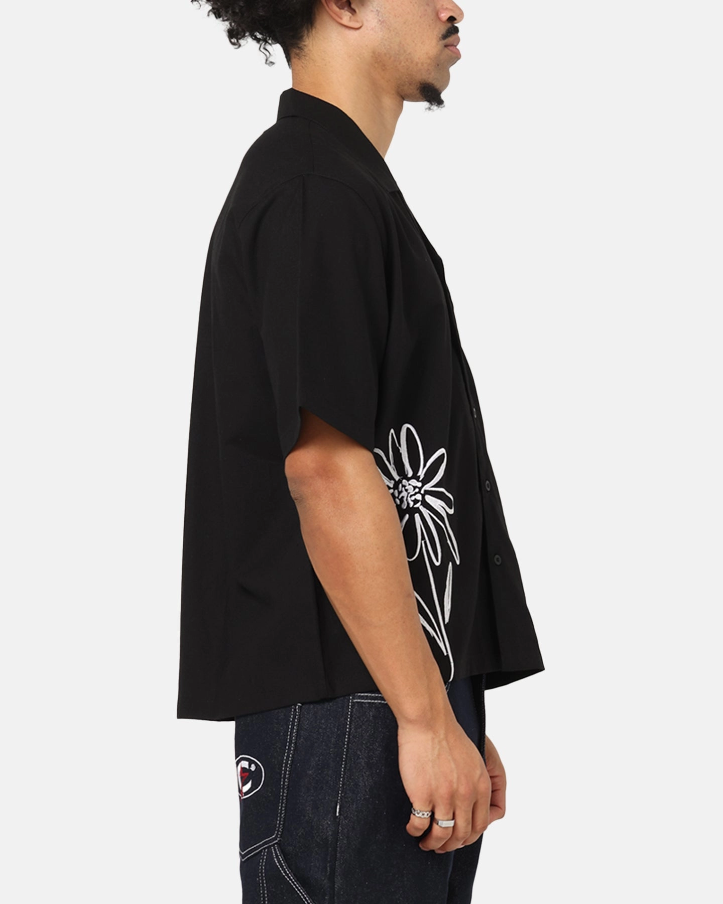 Gym Companion Carre Hand Picked Button Up Shirt Black