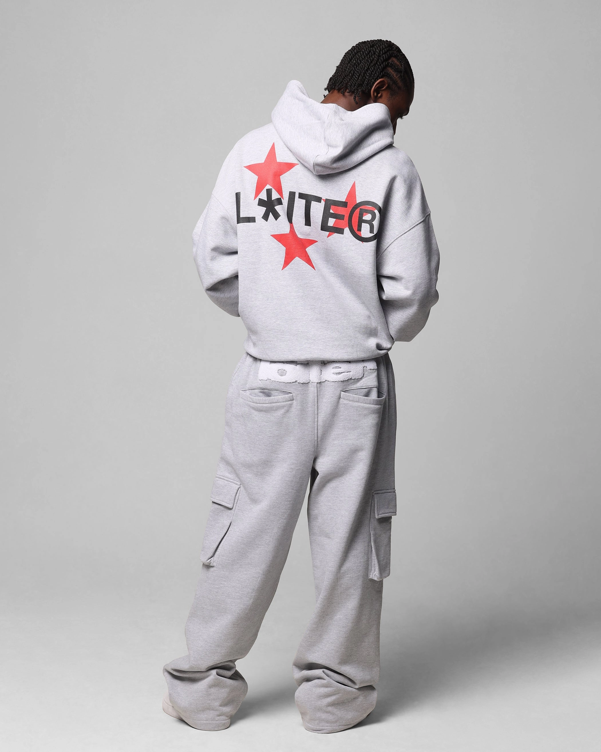 Windproof Design Water Repellent Finish Loiter Trackstar Hoodie Grey Marle