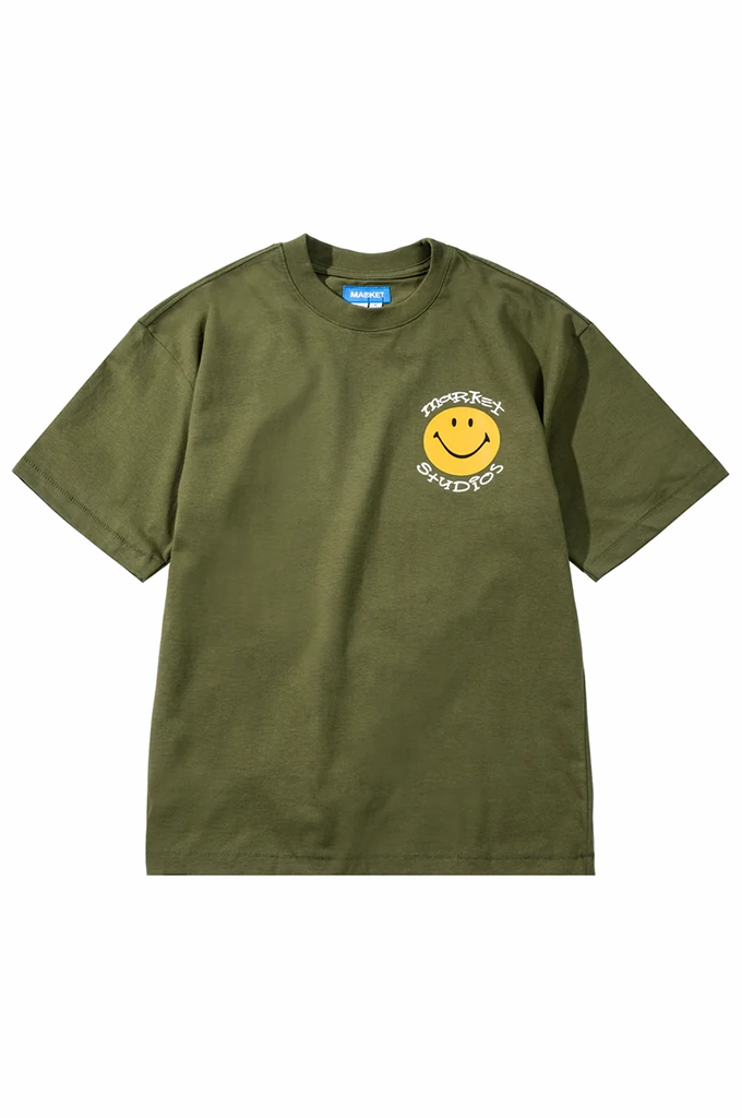 Soft touch finish Market Studios Smiley Arc Tee