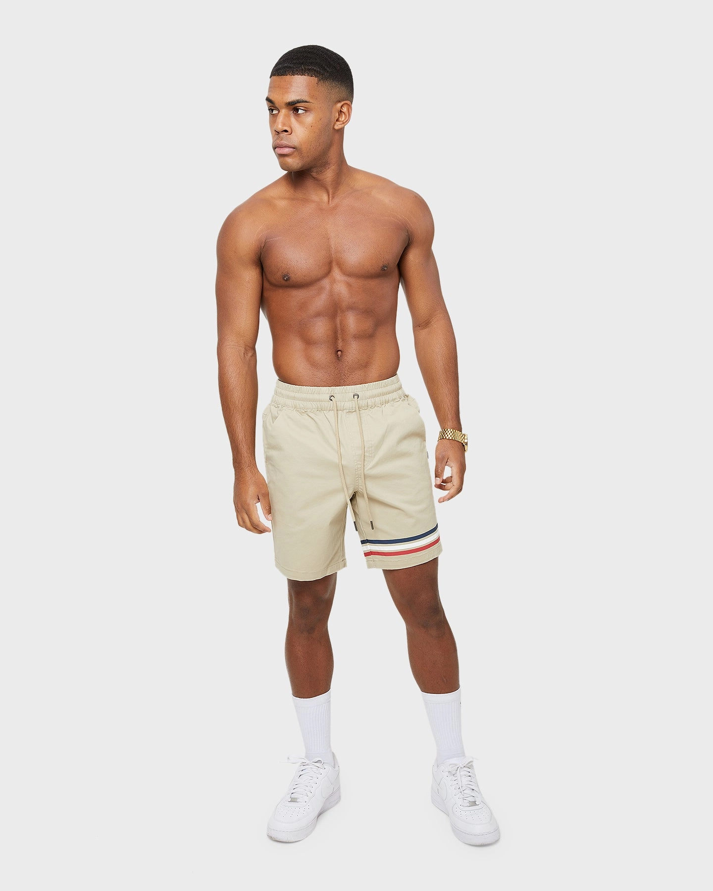 Warm Days Balanced Fit Carre Insigne Walk Shorts Stone