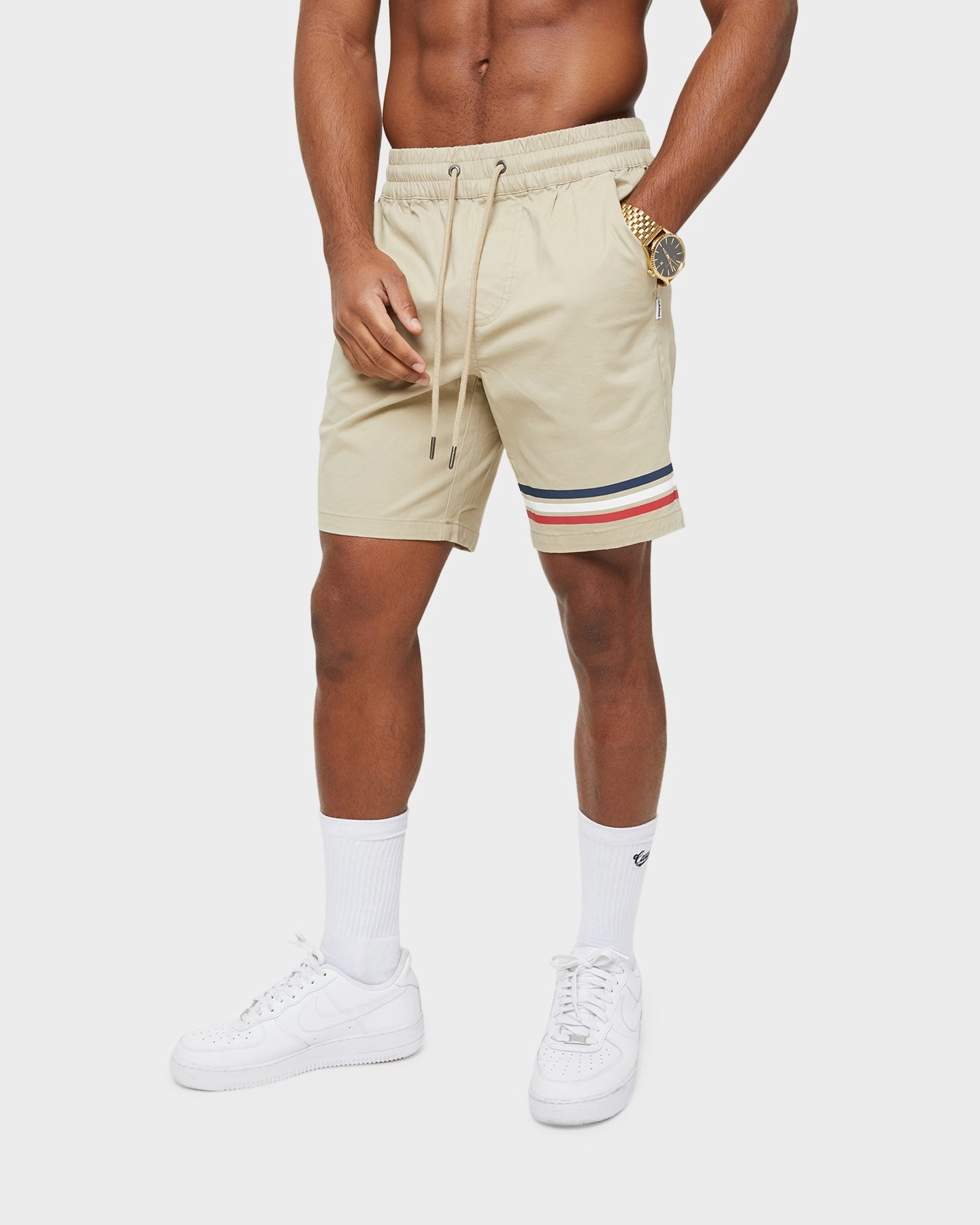 Carre Insigne Walk Shorts Stone Layered Hem Detail Antibacterial