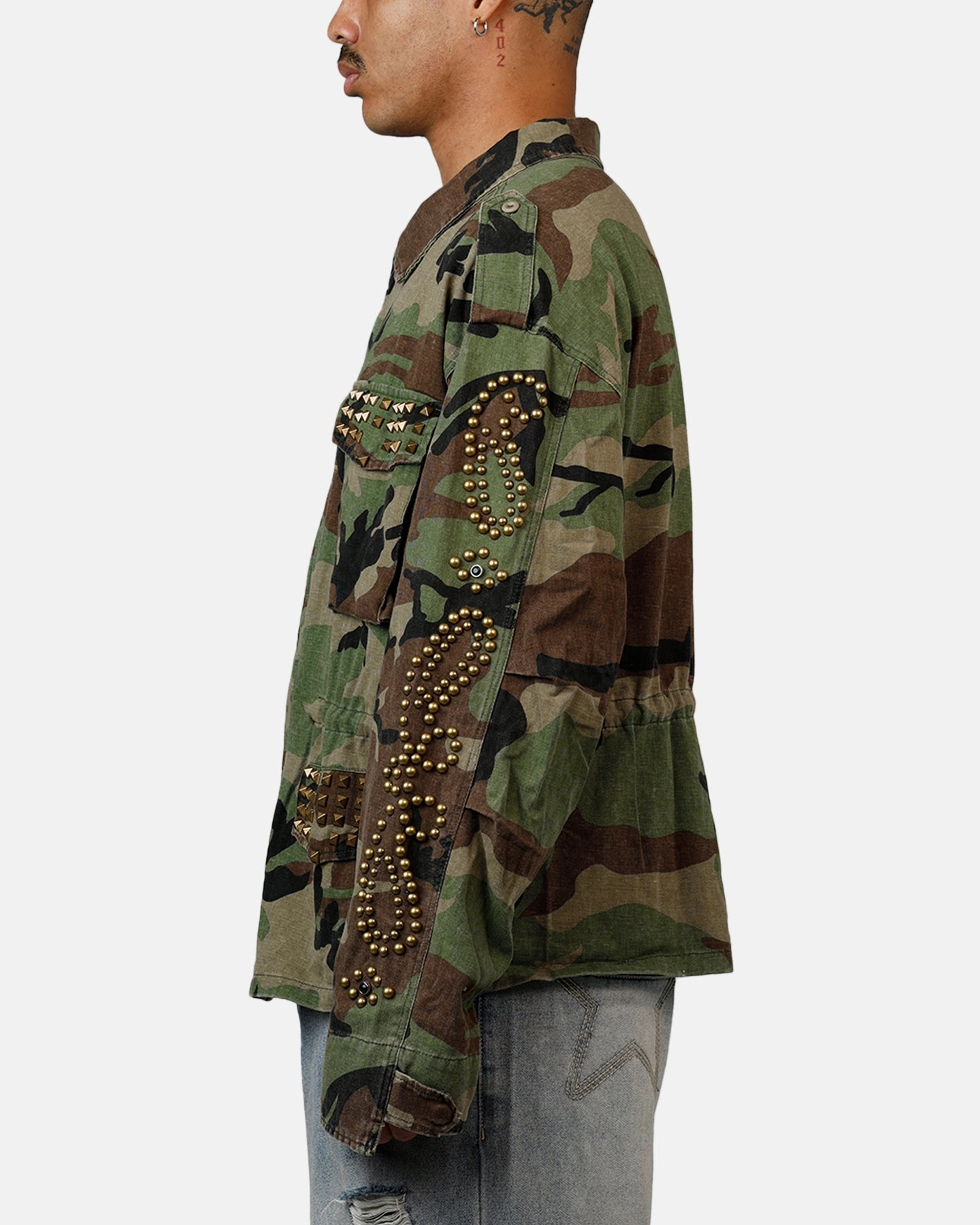 MNML Studded Camo Jacket Camo Sporty Look